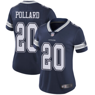 Women Dallas Cowboys #20 Tony Pollard Navy Blue Vapor Untouchable Limited Jersey
