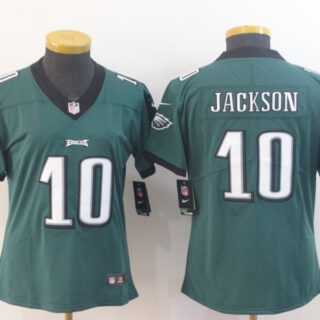 Women Eagles 10 DeSean Jackson Green Women Vapor Untouchable Limited Jersey