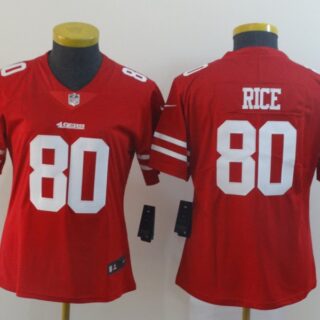 Women Nike 49ers 80 Jerry Rice Red Women Vapor Untouchable Limited Jersey
