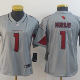 Women Nike Cardinals 1 Kyler Murray Silver Women Inverted Legend Jersey
