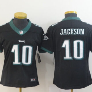 Women Nike Eagles 10 DeSean Jackson Black Women Vapor Untouchable Limited Jersey