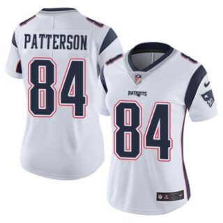 Women Nike Patriots #84 White Vapor limited Jersey