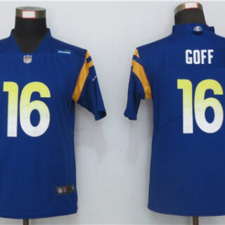 Women Nike Rams 16 Jared Goff Royal 2020 New Vapor Untouchable Limited Jersey