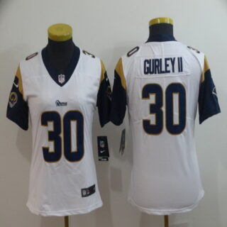Women Nike Rams 30 Todd Gurley II White Women Vapor Untouchable Limited Jersey