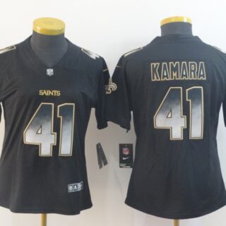 Women Nike Saints 41 Alvin Kamara Black Arch Smoke Women Vapor Untouchable Limited Jersey