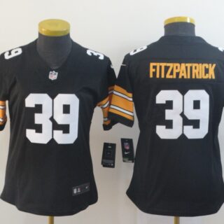 Women Nike Steelers 39 Minkah Fitzpatrick Black Alternate Women Vapor Untouchable Limited Jersey