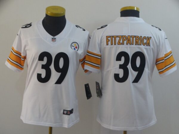Women Nike Steelers 39 Minkah Fitzpatrick White Women Vapor Untouchable Limited Jersey