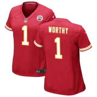 Women's Kansas City Chiefs #1 Xavier Worthy Red 2024 Limited Stitched Football Jersey