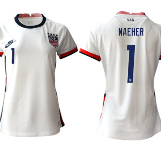 Women's USA #1 Naeher Home Jersey