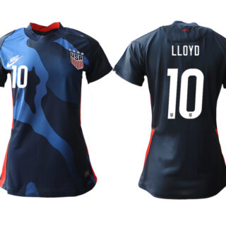 Women's USA #10 Lloyd Away Jersey