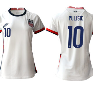 Women's USA #10 Pulisic Home Jersey