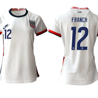 Women's USA #12 Franch Home Jersey