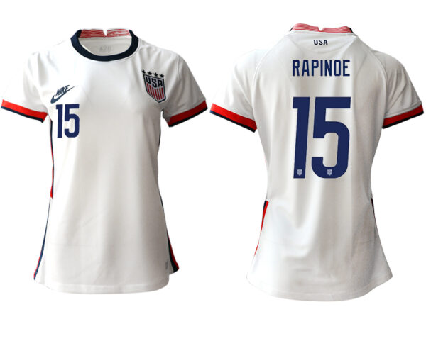 Women's USA #15 Rapinoe Home Jersey