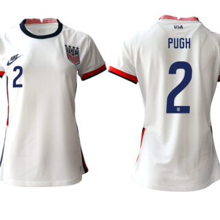Women's USA #2 Pugh Home Jersey