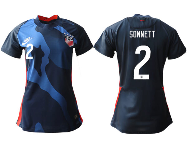 Women's USA #2 Sonnett Away Jersey