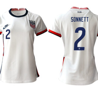 Women's USA #2 Sonnett Home Jersey