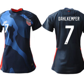 Women's USA #7 Dahlkemper Away Jersey