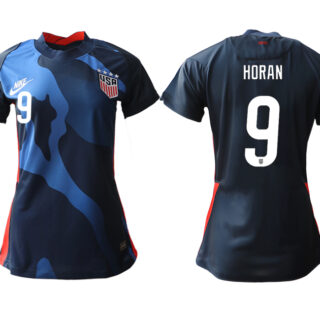 Women's USA #9 Horan Away Jersey
