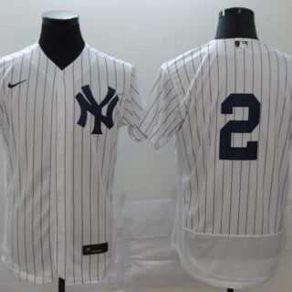 Yankees 2 Derek Jeter White 2020 Nike Flexbase Jersey