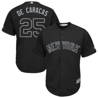 Yankees 25 Gleyber Torres De Caracas Black 2019 Players' Weekend Player Jersey