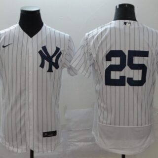 Yankees 25 Gleyber Torres White 2020 Nike Flexbase Jersey