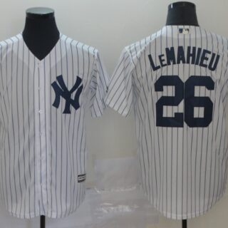 Yankees 26 DJ LeMahieu White Cool Base Jersey