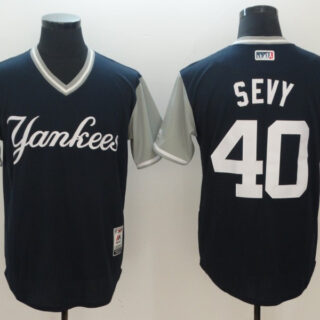 Yankees 40 Luis Severino Sevy Navy 2018 Players' Weekend Authentic Team Jersey