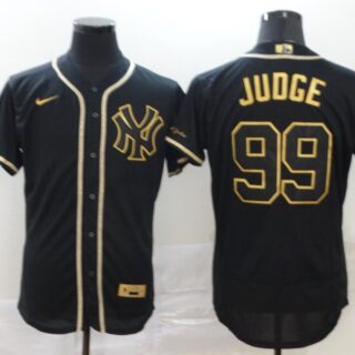 Yankees 99 Aaron Judge Black Gold Nike Flexbase Jersey