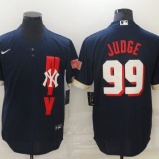 Yankees 99 Aaron Judge Navy Nike 2021 MLB All-Star Cool Base Jersey