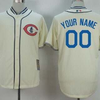 Youth's Chicago Cubs Customized 1929 Turn Back The Clock Cream Jersey