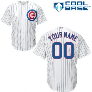 Youth's Chicago Cubs White Customized Jersey
