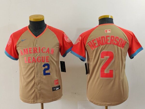 Youth American League #2 Gunnar Henderson Cream 2024 All-Star Limited Stitched Jerseys