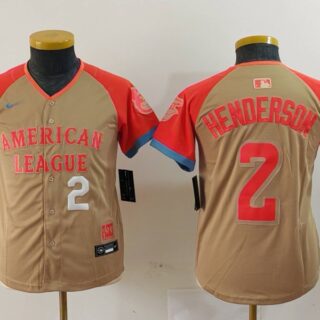 Youth American League #2 Gunnar Henderson Cream 2024 All-Star Limited Stitched Jerseys