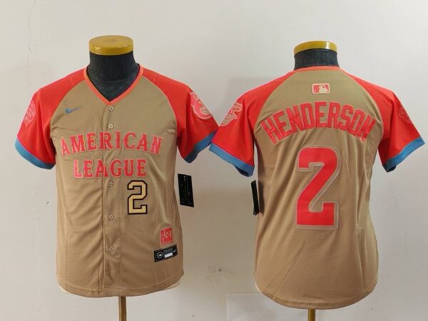 Youth American League #2 Gunnar Henderson Cream 2024 All-Star Limited Stitched Jerseys