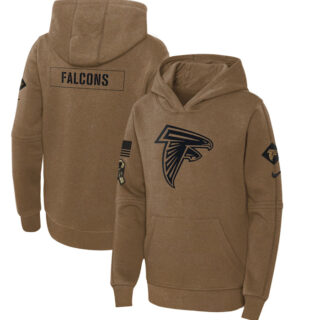 Youth Atlanta Falcons 2023 Brown Salute To Service Pullover Hoodie