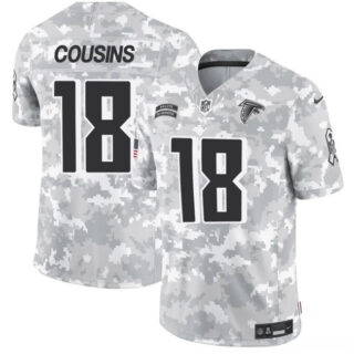 Youth Atlanta Falcons #18 Kirk Cousins 2024 F.U.S.E Arctic Camo Salute To Service Limited Stitched Football Jersey