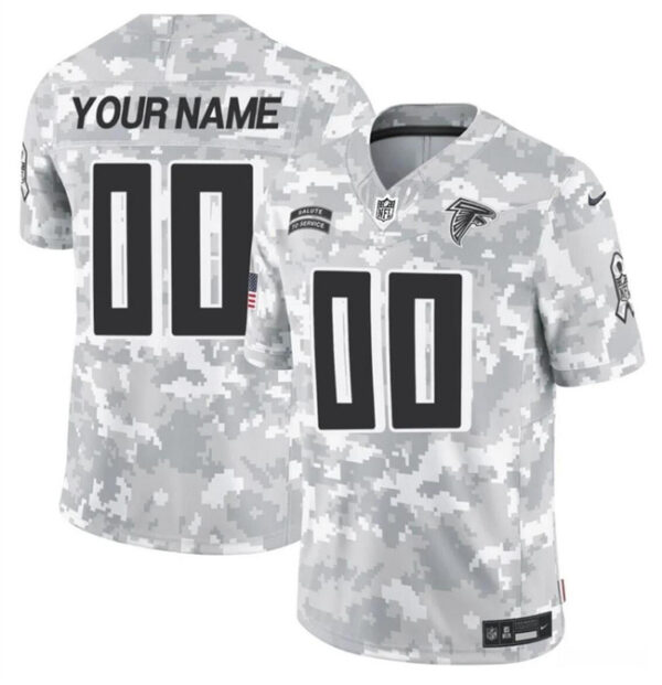 Youth Atlanta Falcons Active Player Custom 2024 F.U.S.E Arctic Camo Salute To Service Limited Stitched Football Jersey