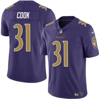 Youth Baltimore Ravens #31 Dalvin Cook Purple Stitched Jersey