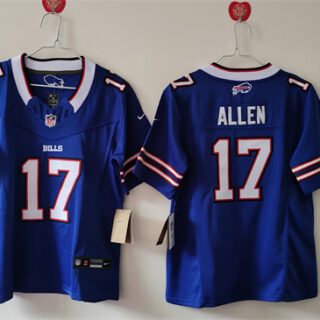 Youth Buffalo Bills #17 Josh Allen Blue 2024 F.U.S.E. Vapor Untouchable Limited Stitched Football Jersey