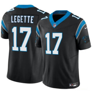 Youth Carolina Panthers #17 Xavier Legette Black 2024 F.U.S.E Vapor Untouchable Limited Stitched Jersey