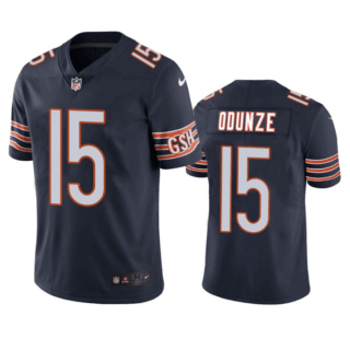 Youth Chicago Bears #15 Rome Odunze Navy 2024 Draft Vapor Stitched Football Jersey