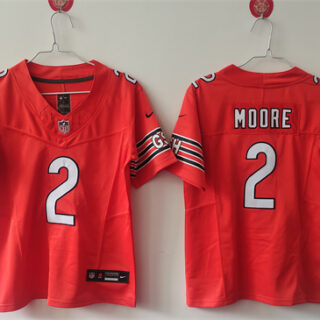 Youth Chicago Bears #2 DJ Moore Orange F.U.S.E Vapor Stitched Football Jersey