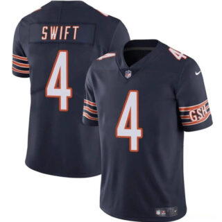 Youth Chicago Bears #4 D'Andre Swift Navy Vapor Stitched Football Jersey