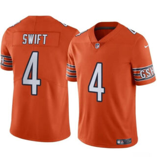 Youth Chicago Bears #4 D'Andre Swift Orange Vapor Stitched Football Jersey