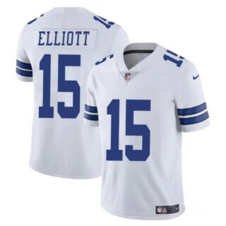 Youth Dallas Cowboys #15 Ezekiel Elliott White Vapor Untouchable Limited Stitched Football Jersey