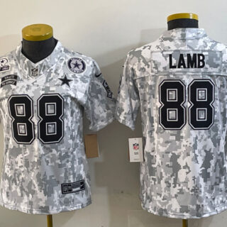 Youth Dallas Cowboys #88 CeeDee Lamb 2024 F.U.S.E Arctic Camo Salute To Service Limited Stitched Football Jerseys
