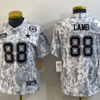 Youth Dallas Cowboys #88 CeeDee Lamb 2024 F.U.S.E Arctic Camo Salute To Service Limited Stitched Football Jersey