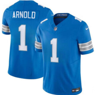 Youth Detroit Lions #1 Terrion Arnold New Blue 2024 Draft F.U.S.E. Vapor Limited Stitched Jersey