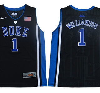 Youth Duke Blue Devils 1 Zion Williamson Black Youth Nike College Basketball Jersey