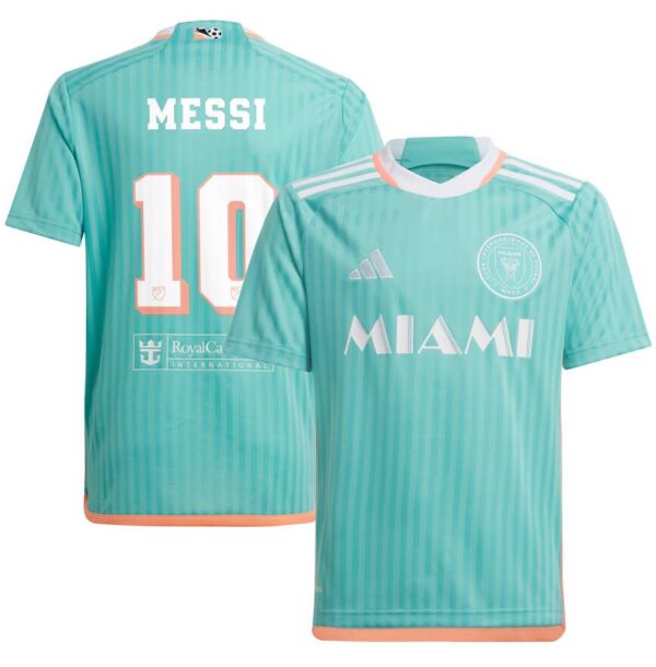 Inter Miami CF #10 Lionel Messi Aqua 2024 Archive Jersey